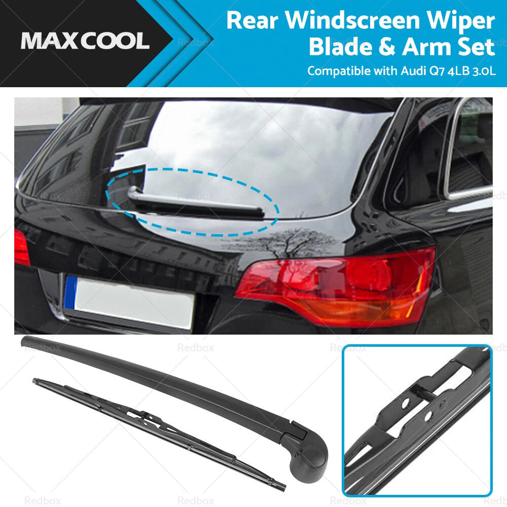 Set of 2 Rear Windscreen Wiper Blade & Arm for Audi Q7 (2006–2015) 4L0955425
