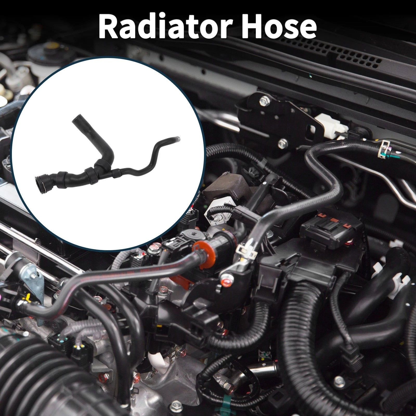 Radiator Hose Water Pipes for Audi A4 (1994–2000) No. 8D0121101AF Black
