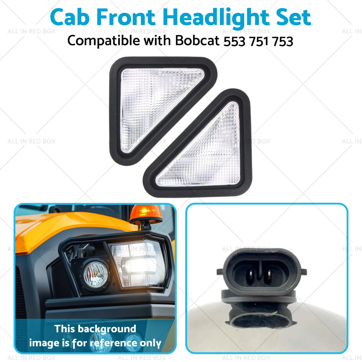 Headlight Set for Bobcat 553 751 753 T110 T140 T180 A220 A300 (All Years)