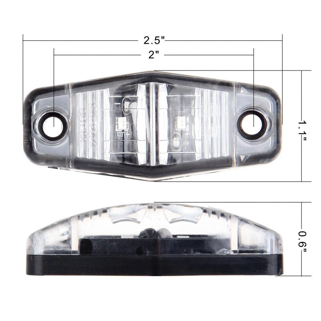 8pcs Yellow Mini Sealed Trailer Clearance Light for RV Trailer (No Year)
