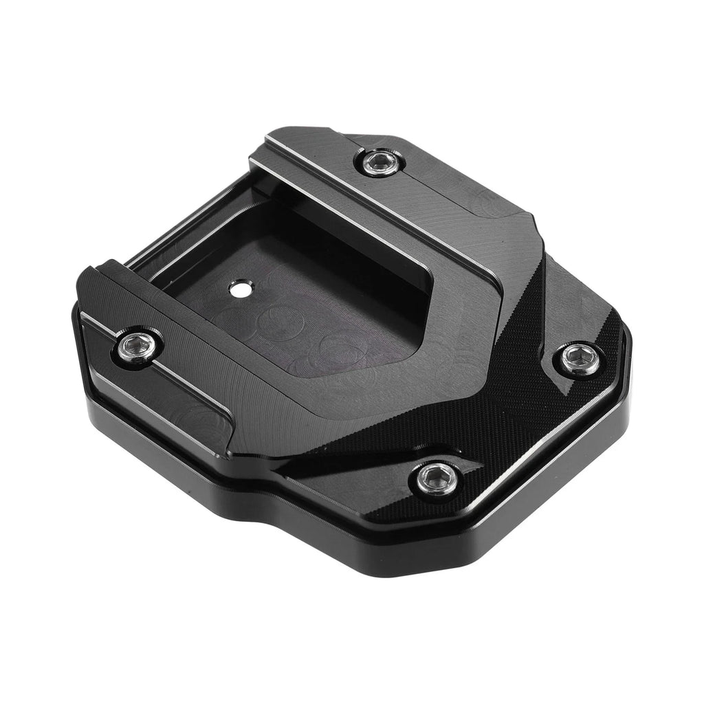 Aluminum Alloy Motorcycle Kickstand Plate Pad for BMW with Wrench Black