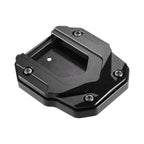 Aluminum Alloy Motorcycle Kickstand Plate Pad for BMW with Wrench Black