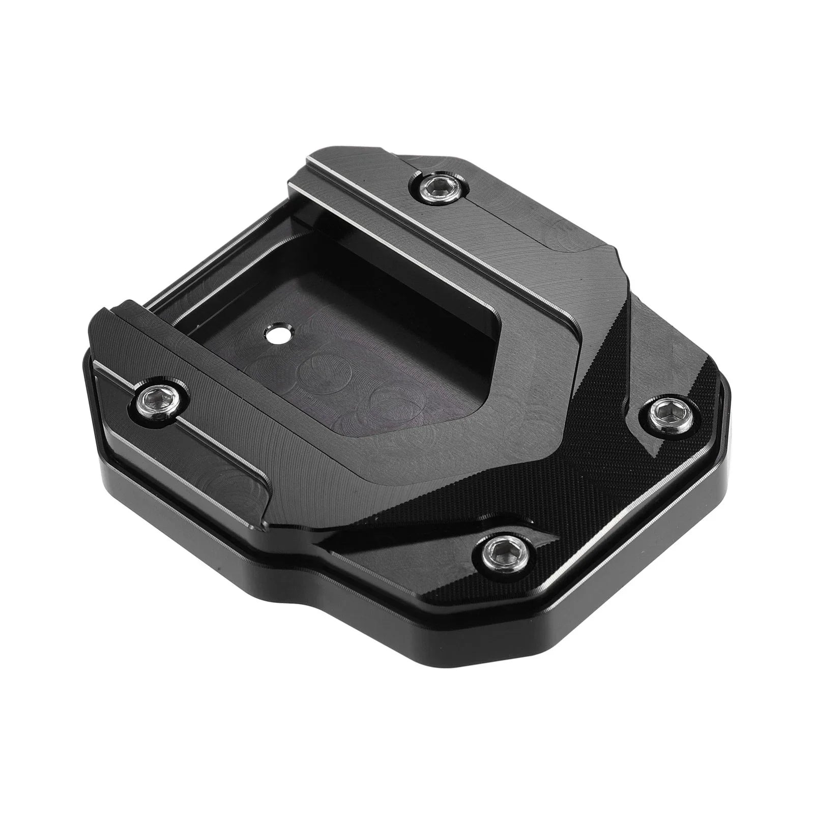 Aluminum Alloy Motorcycle Kickstand Plate Pad for BMW with Wrench Black