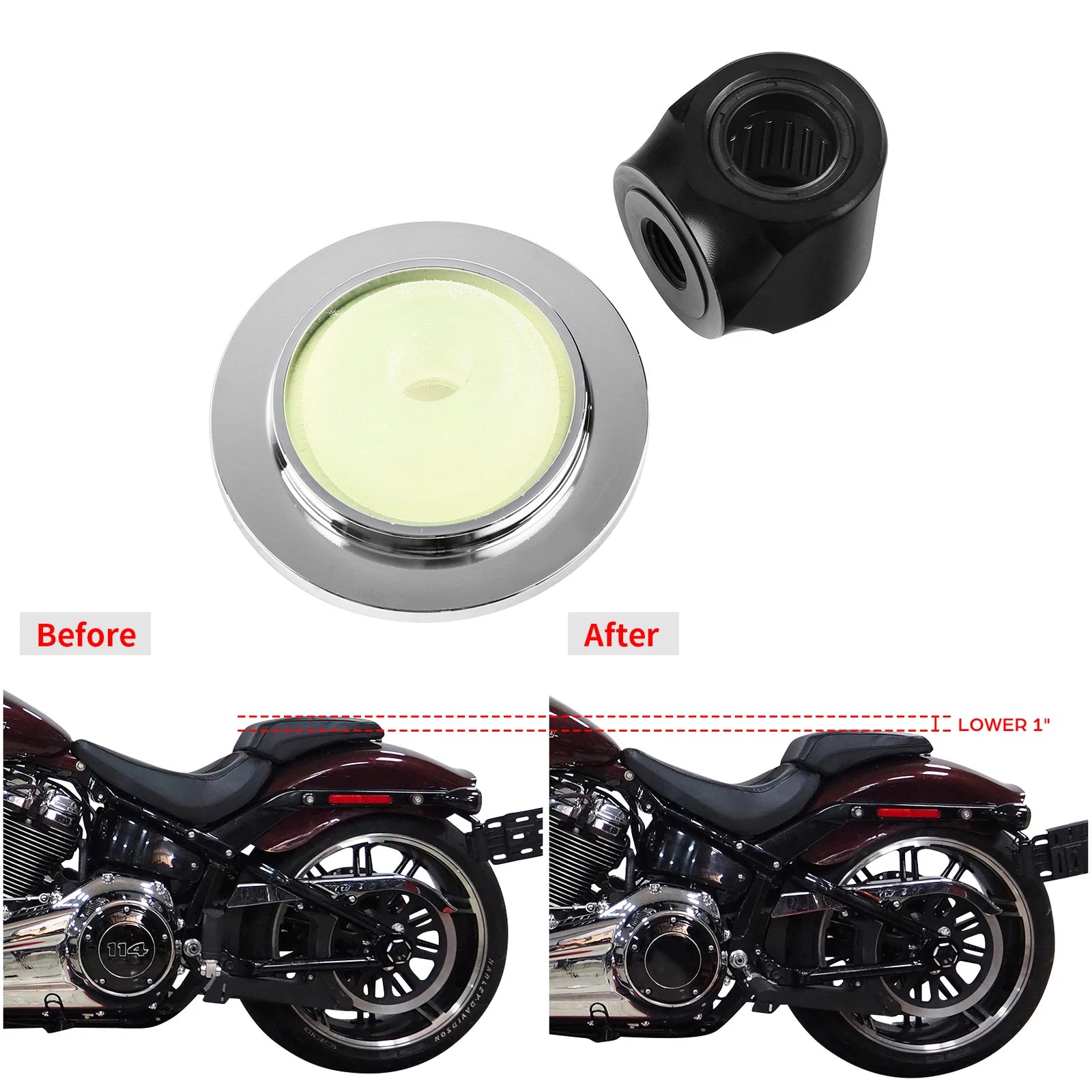 Rear Shock Lowering Kit for Harley Softail FXBB (2018–2025)