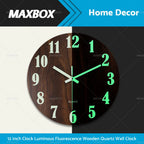 Luminous Wall Clock for Home Office Decor (Silent Quartz)