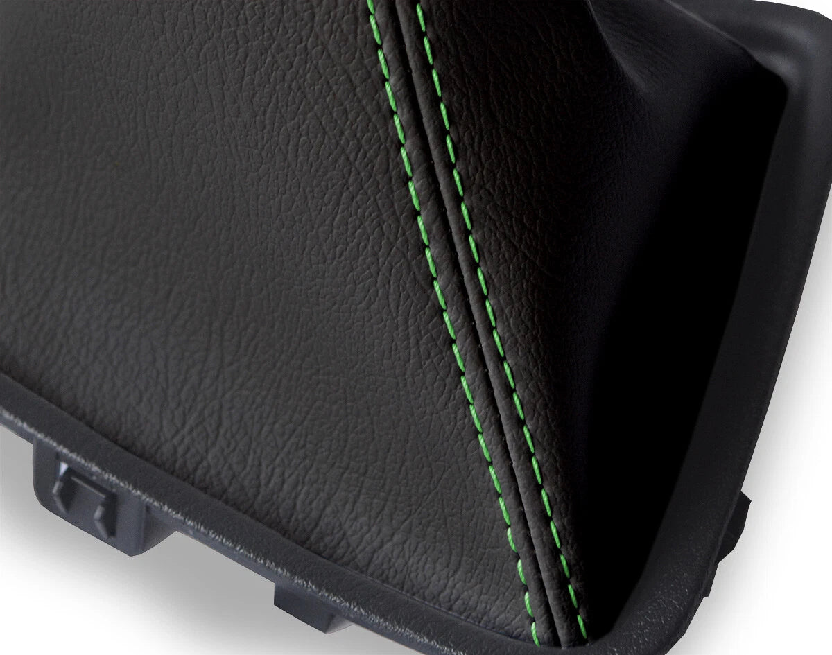 Leather Manual Shift Boot Cover for Nissan Skyline R32 (1989–1993) Green Stitch