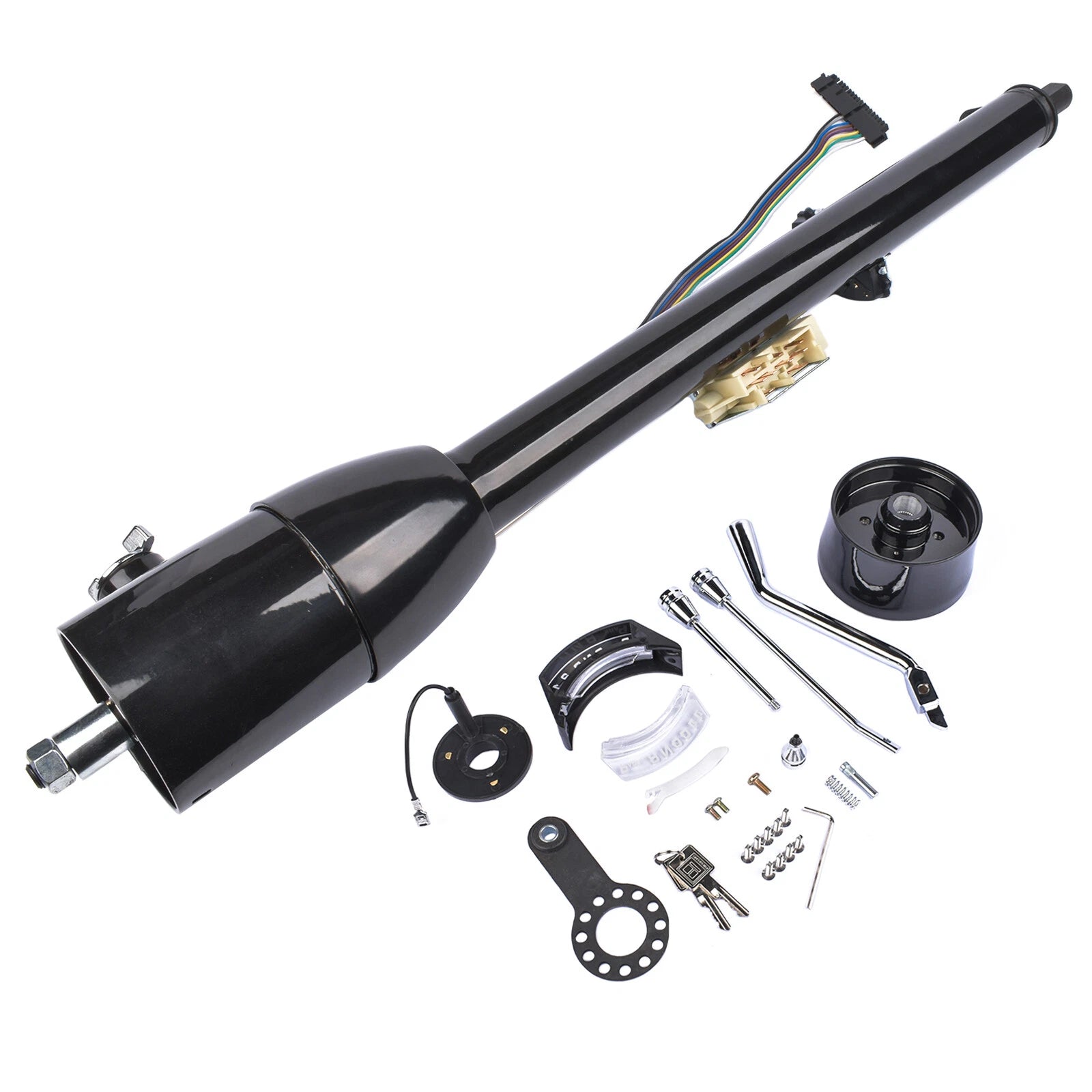 32" Black Stainless Steel Tilt Steering Column