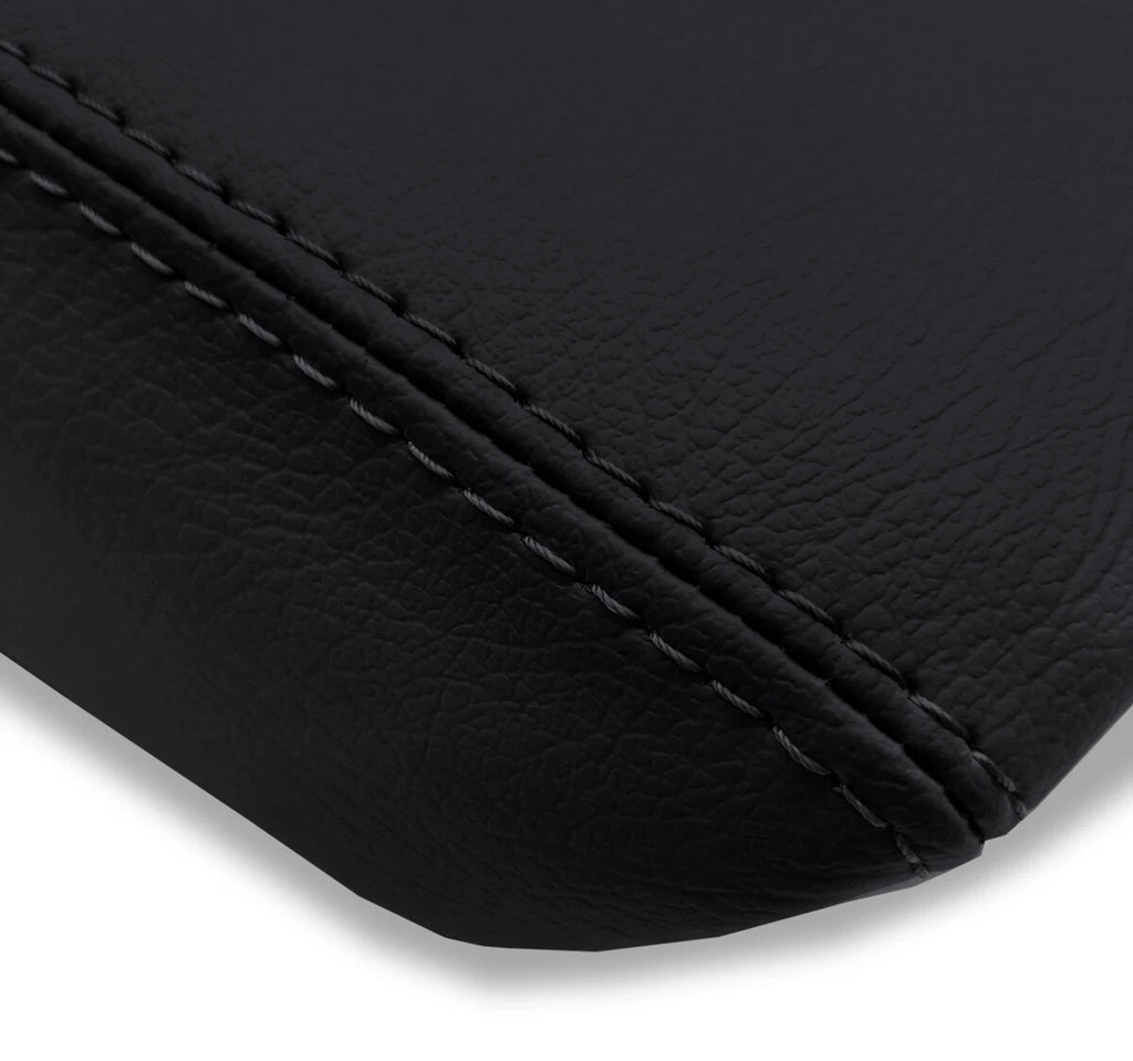 Center Console Lid Armrest Cover for Ford Escape (2017–2019) Black PVC Leather