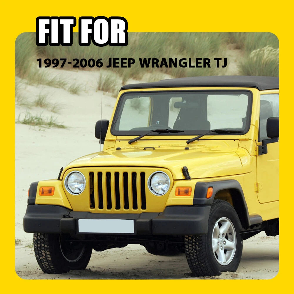 2X Front Headlight Trim Covers for Jeep Wrangler TJ (1997–2006)