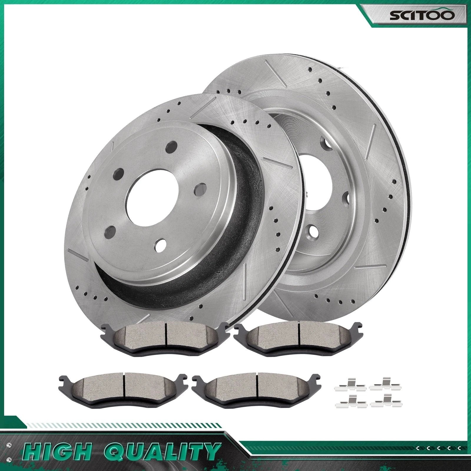 Rear Brake Rotors & Ceramic Pads for Chrysler Aspen, Dodge Durango (2005–2006)