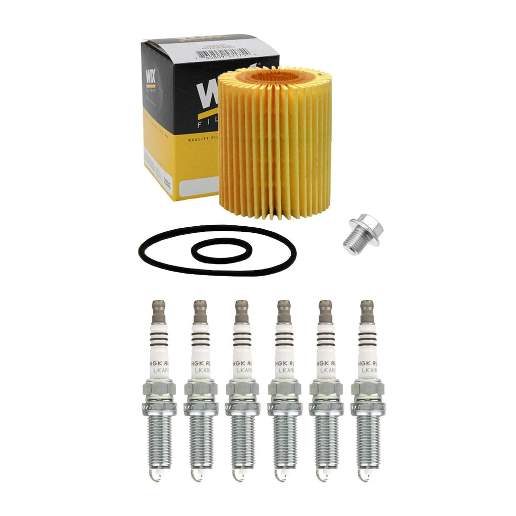 Wix Engine Oil Filter & NGK 6 Ruthenium HX Spark Plugs for Lexus LS500 (2018–2023)