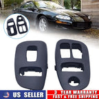 Set of 2 Window Switch Bezels for Chevy Camaro (1993–2002) Black