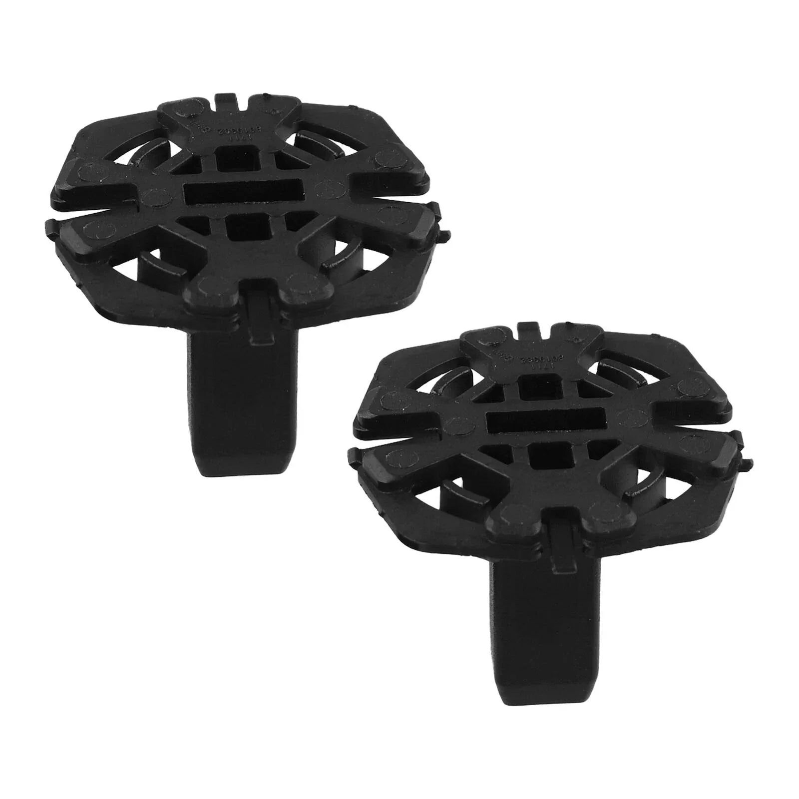 Fastening Securing Clip 2 x ABS Black Clip