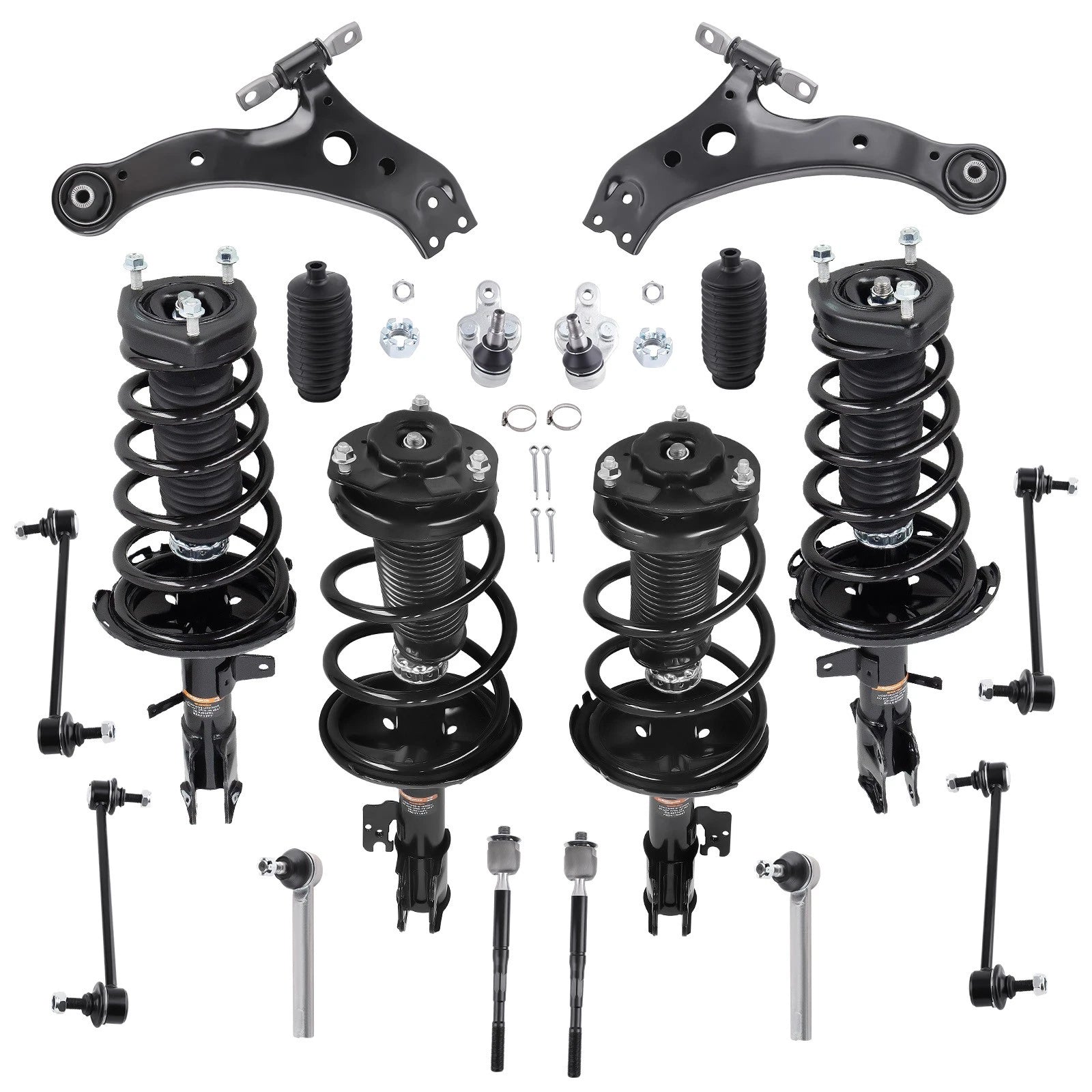 Front Rear Struts Lower Control Arm Sway Bar Kit for Toyota Highlander (2004–2007)