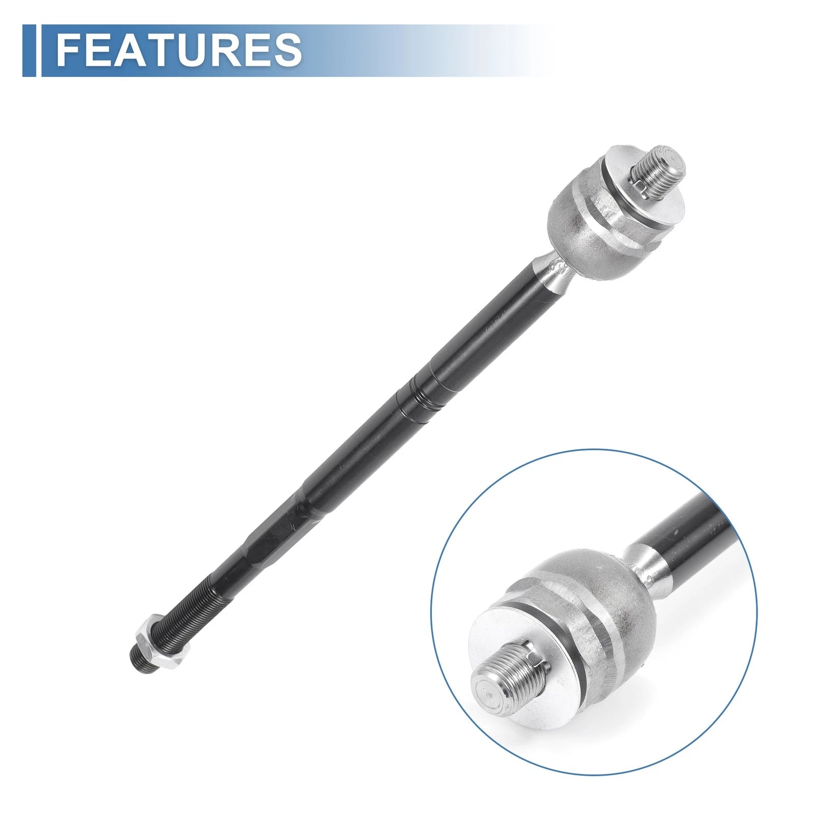 2X Front Inner Tie Rod End Links for Dodge Dart, Chrysler 200 (No.EV801132)