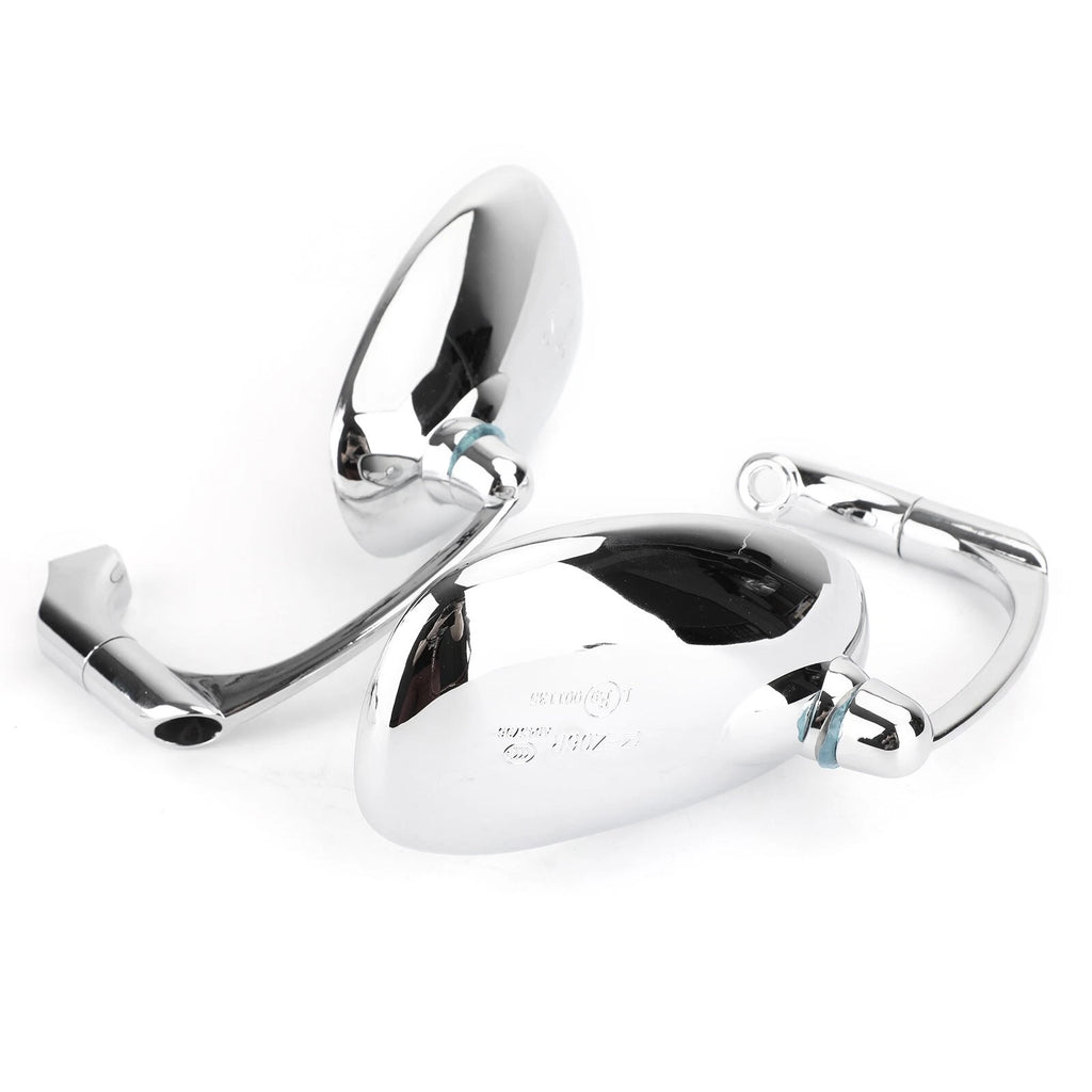 Pair of Round Rear View Mirrors for Universal Motorcycle (8mm 10mm)