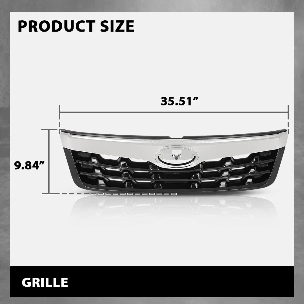 Front Bumper Upper Grille for Subaru Forester (2011–2013) Black & Chrome