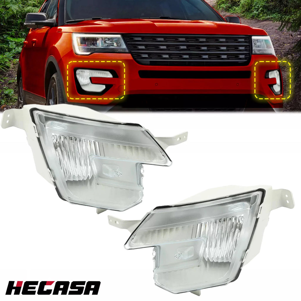 Set of 2 Halogen Fog Lights for Ford Explorer (2016–2019)