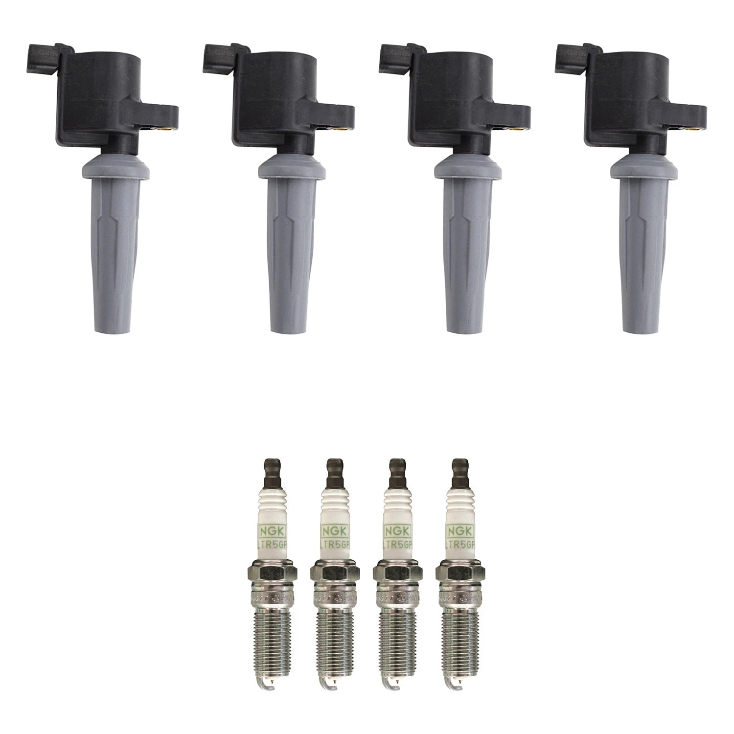 Set of 4 Ignition Coils & NGK Platinum Spark Plugs for Mariner Milan MKZ