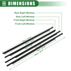 Window Weatherstrip Trim Seal Belt Kit Outer for Toyota Prius (2004–2009) 75710-47010