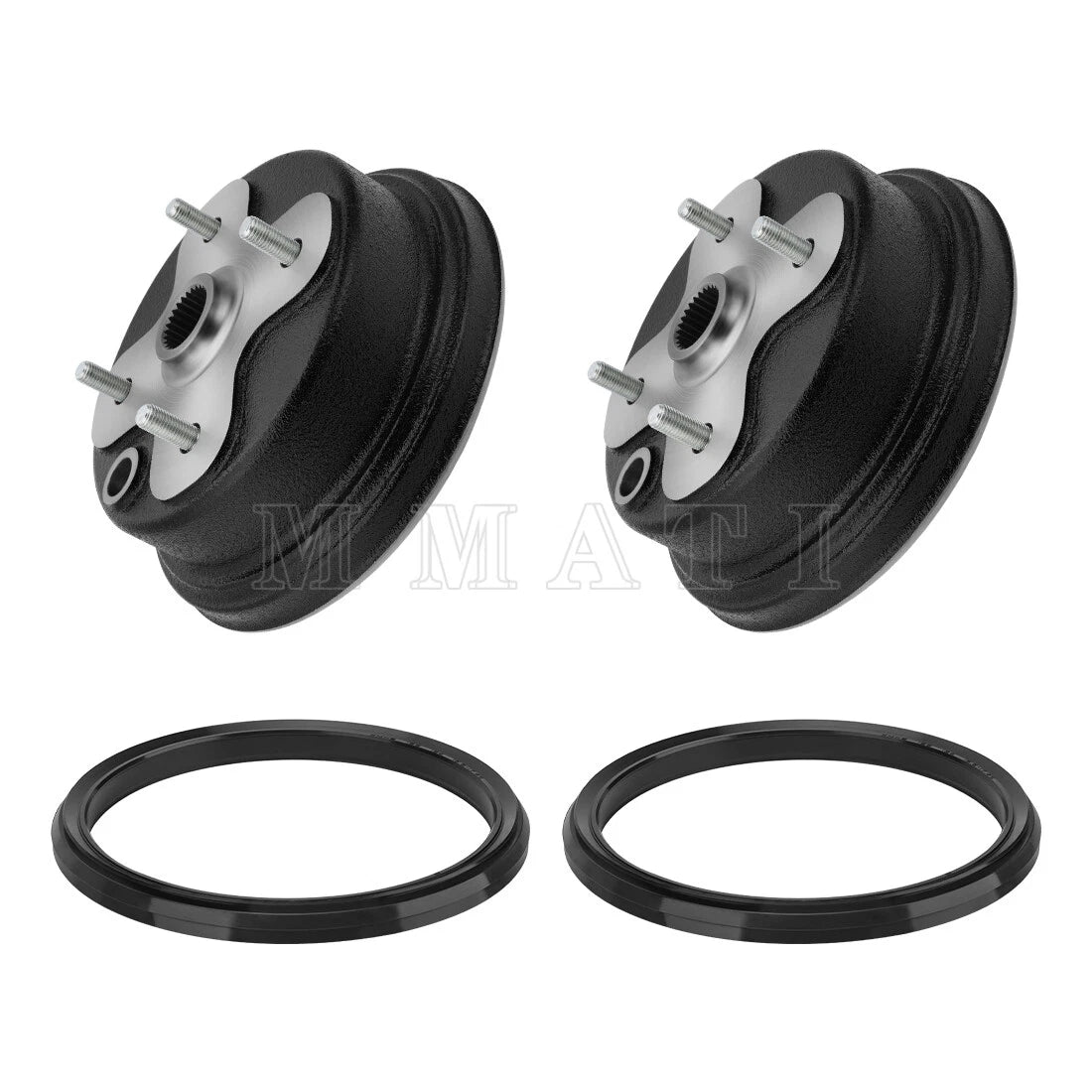 2X Front Wheel Brake Drum Hub & Dust Seal Kits for Yamaha Big Bear 350 Kodiak 400