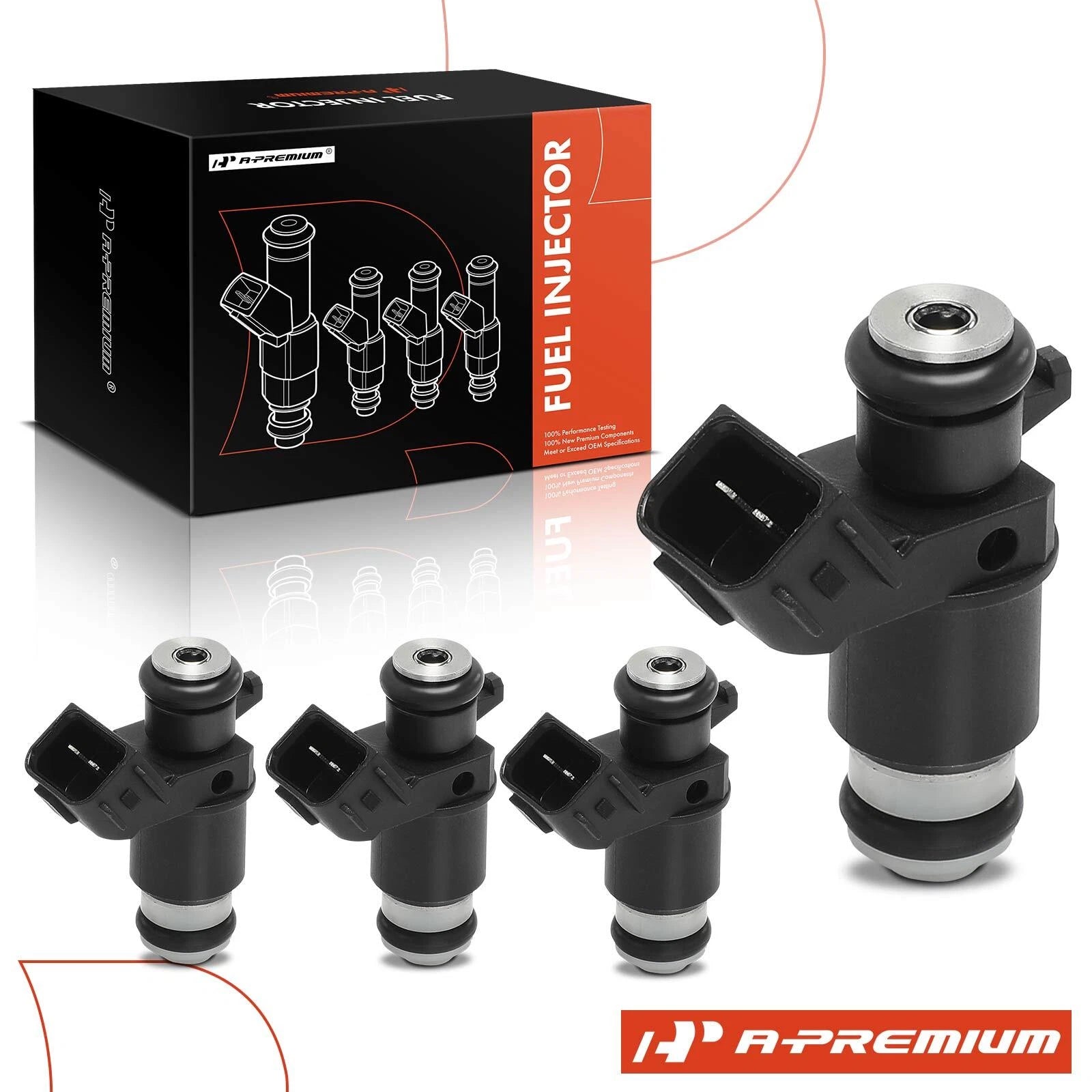 Set of 4 Fuel Injectors for Honda Civic (2001–2005) L4 1.7L SOHC