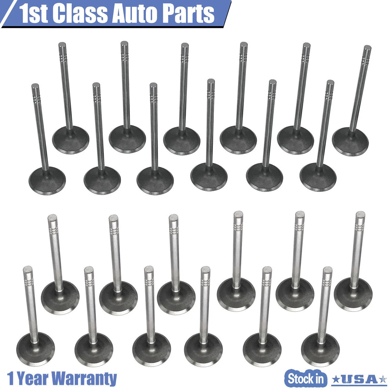 24PCS Exhaust and Intake Valves for Mercury Mazda (1996–2012)