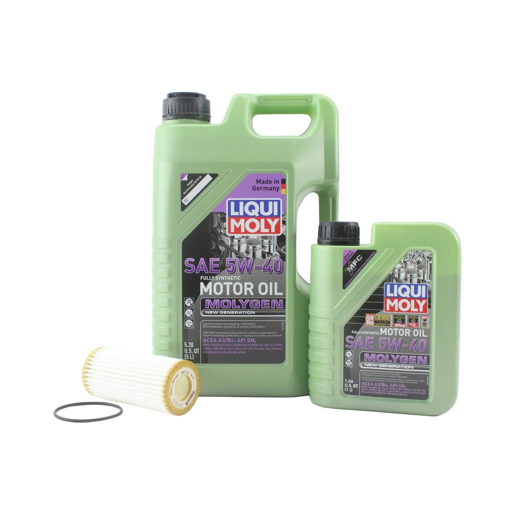 6L Liqui Moly Molygen 5W-40 Oil Change Kit for Audi L4 1.8/2.0L (2010–2023)