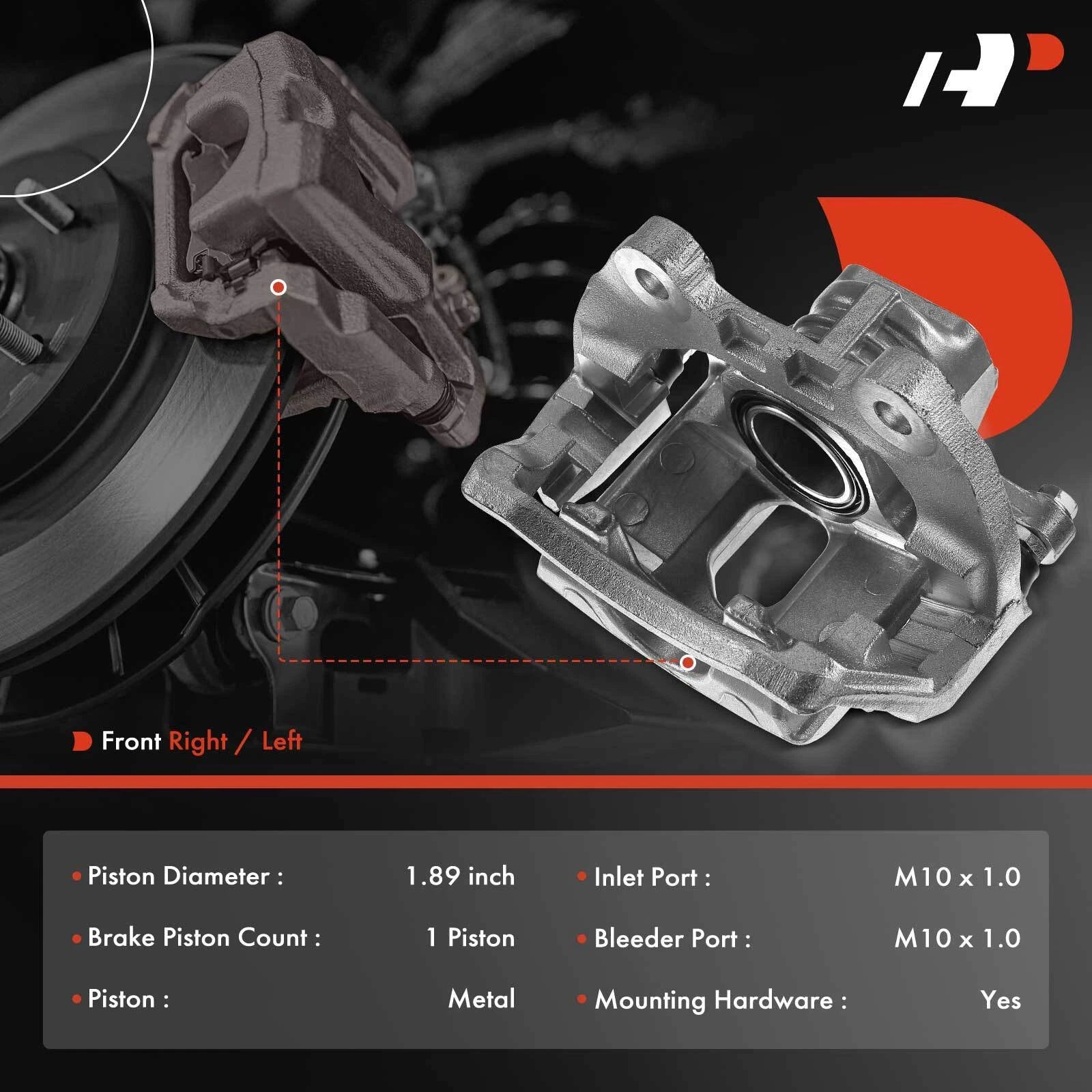 Rear Right Brake Caliper for Chevrolet Trailblazer GMC Envoy (2002–2009)