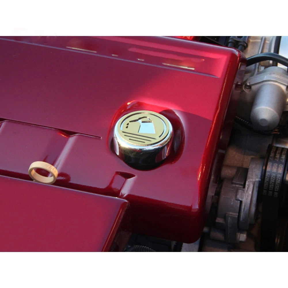 Chrome Wheel Center Cap Covers with Gold Stainless Accent for Chevy Corvette (1997–2013)