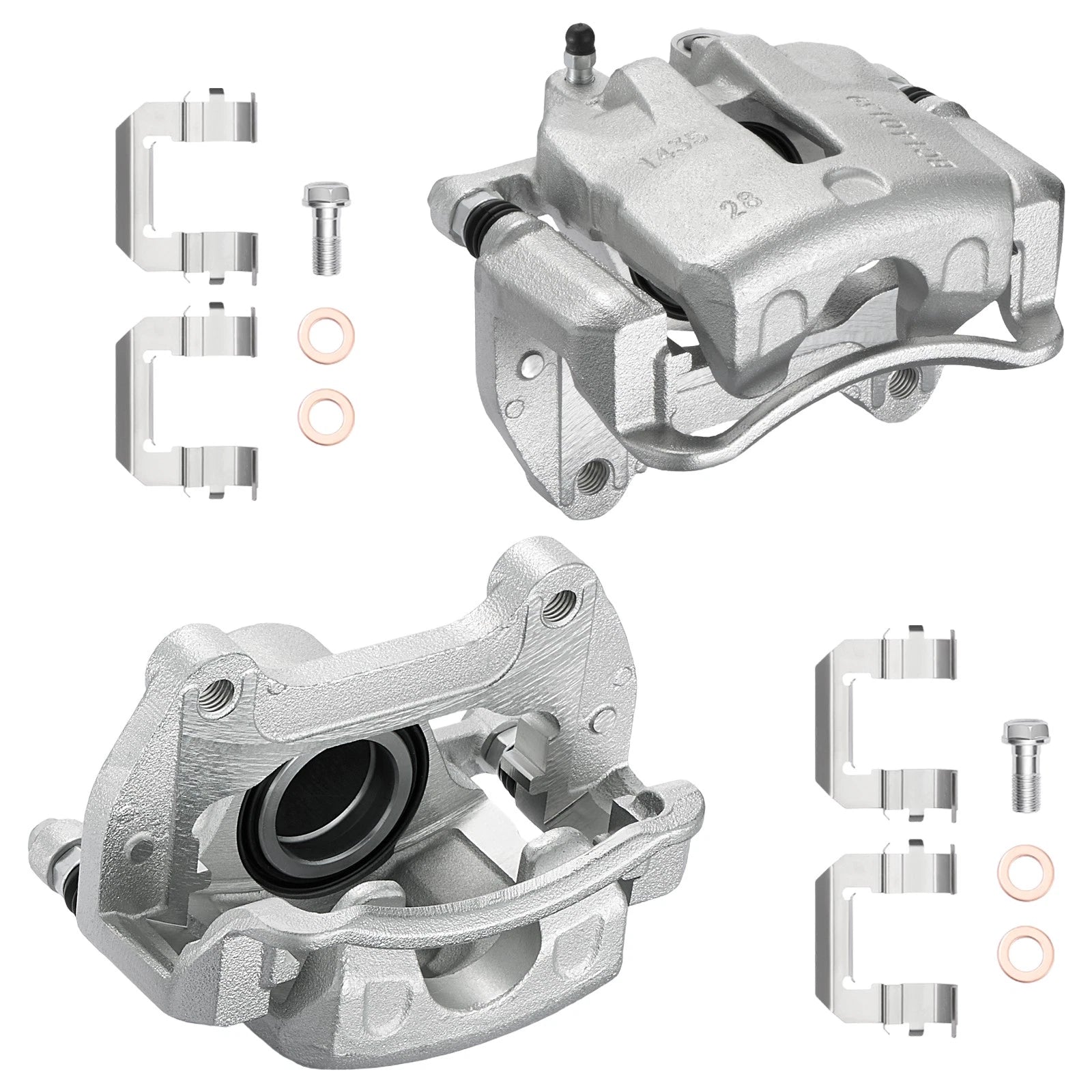 2PC Front Brake Calipers and Brackets for 2010-2011 Buick LaCrosse (2.4L)