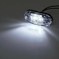 10x White LED Oval Side Marker Lights for Truck Trailer (Waterproof)