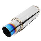 3" OD Burnt Titanium Round Tip Exhaust Muffler for Universal Fit (2000–2023)