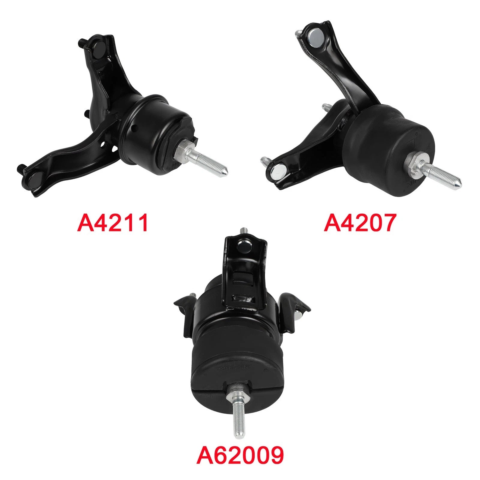 3X Engine Motor & Trans Mount for Toyota Camry 2.4L (2007–2011)