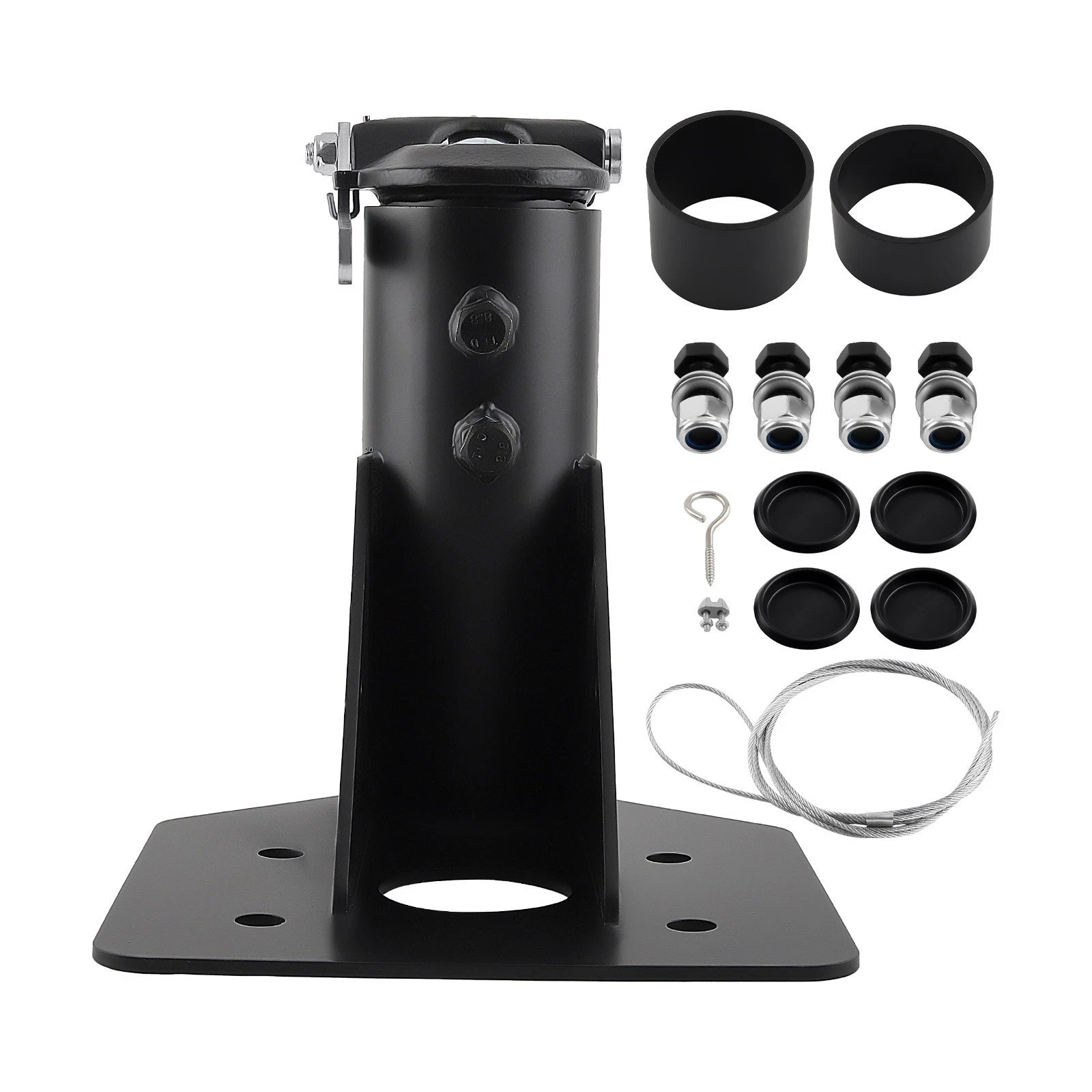 Adjustable 5th Wheel to Gooseneck Adapter for RV Trailer (12''-17'', 24000 lb)