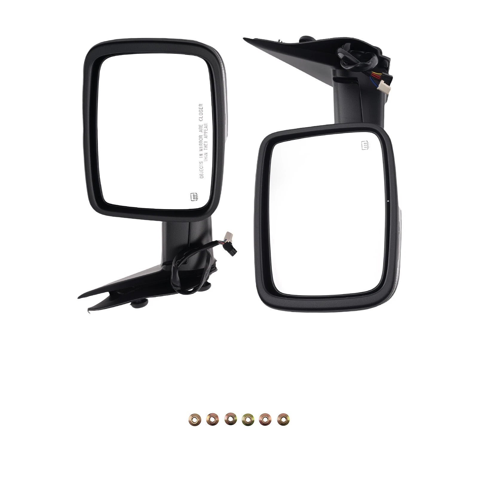 Heated Convex Power Side Mirror Set for Dodge Ram 1500/2500/3500 (2009–2018)