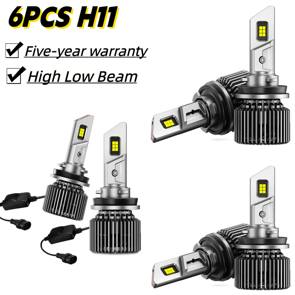 6x H11 LED Headlight Kit Bulbs for Chevrolet Impala Limited (2014–2016)