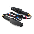 10mm Motorcycle Black LED Amber Turn Signal Lights for Universal Models