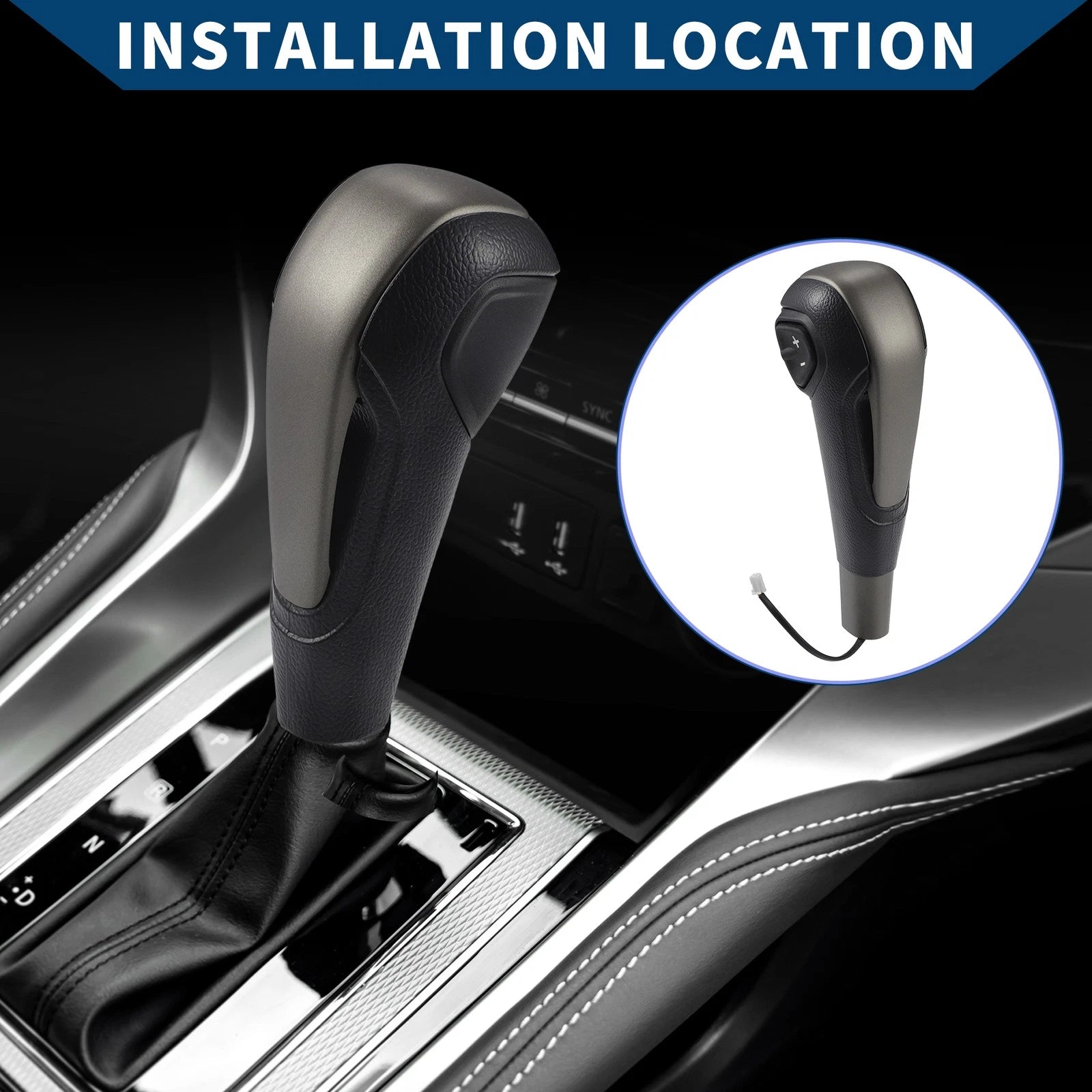 Automatic Gear Shift Knob for Chevrolet Aveo (2004–2011) Black Plastic