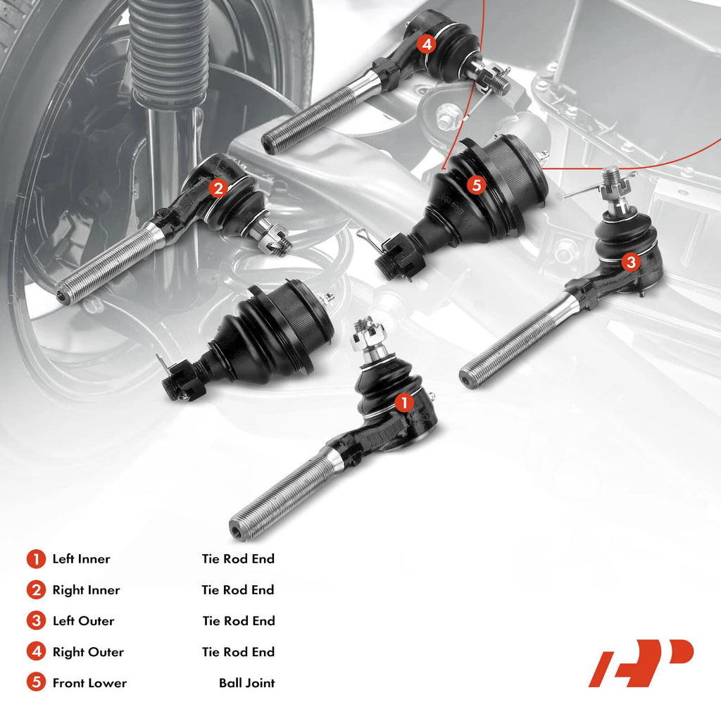 Set of 6 Inner & Outer Tie Rod Ends for Ford F-150 F-250 Expedition