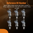 6x Gas Fuel Injectors for Toyota Camry 3.0L V6 (1992–1993)