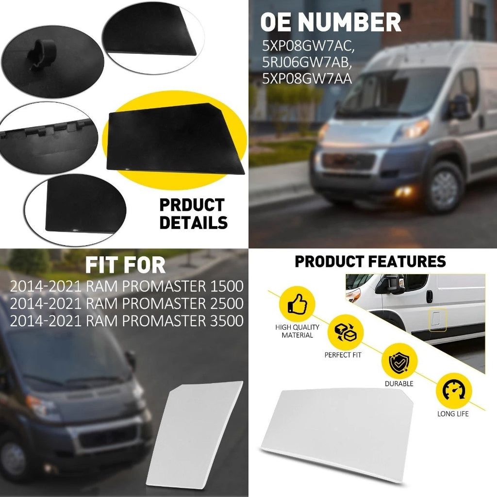 Off White Fuel Fill Door for Ram ProMaster 1500 2500 3500 (2014–2022) 5XP08GW7AC