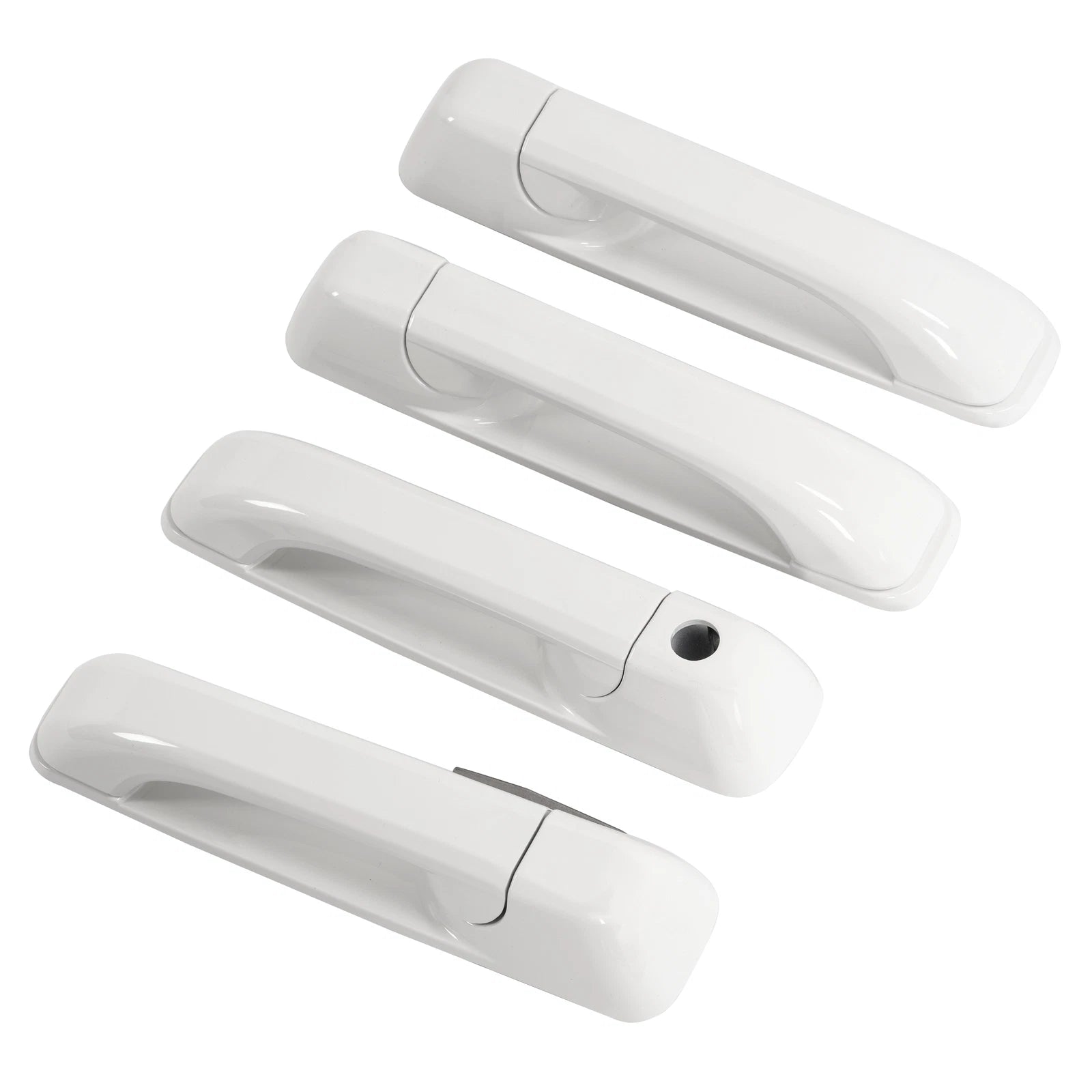 Set of 4 Exterior White Door Handles for Dodge Ram 1500 (2009–2024) / 3500 (2011–2025)