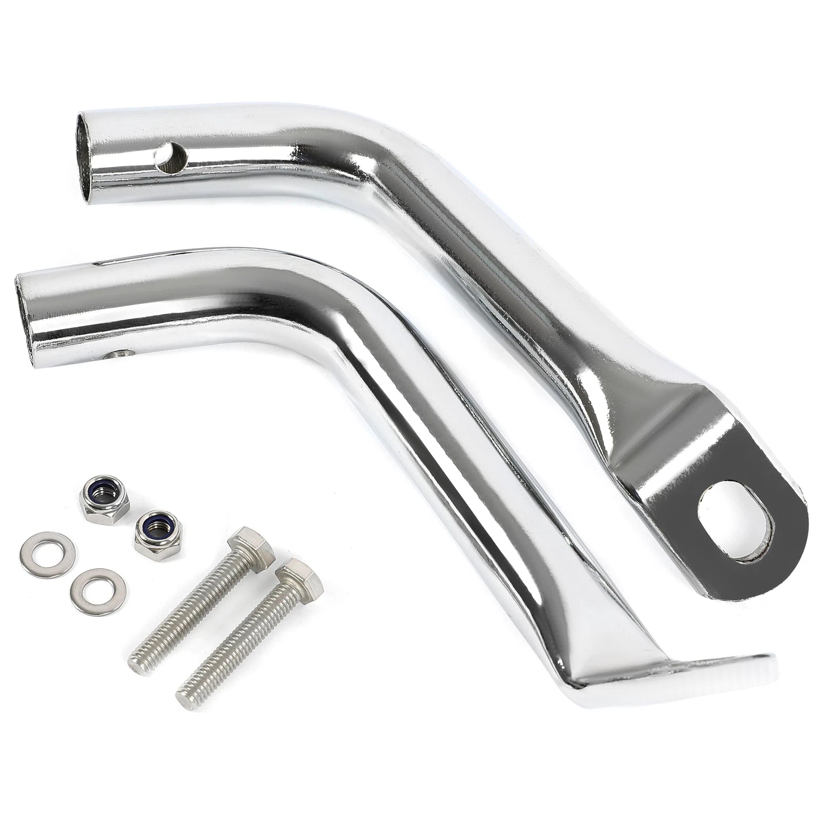 2X Chrome Saddlebag Guard Eliminator Brackets for Harley Touring (1993-2013)