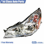 Set of 2 Halogen Headlights with Chrome Bezel for Subaru Outback (2013-2014)