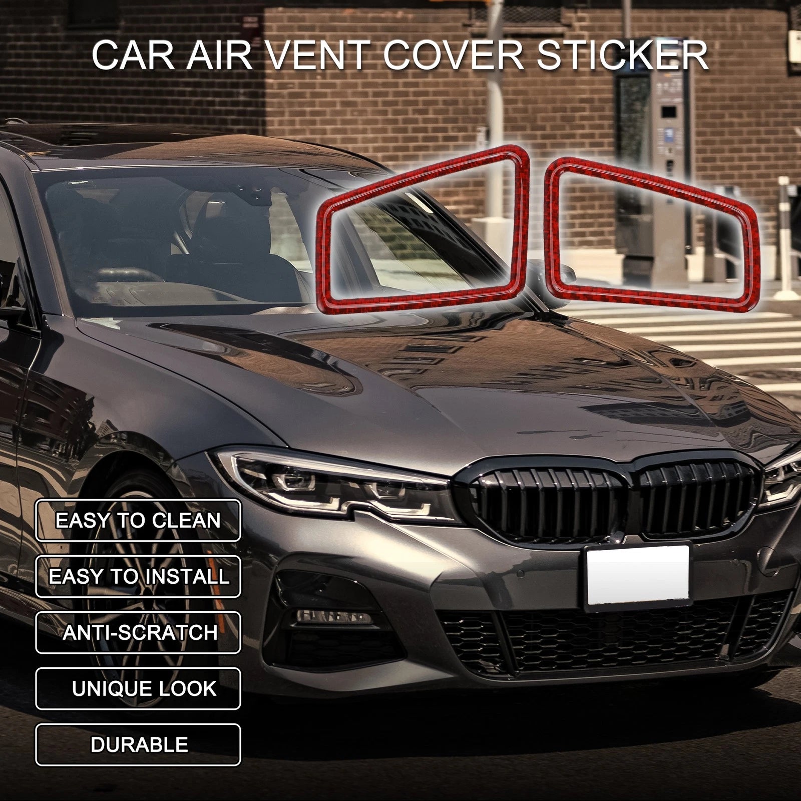 Air Vent Cover Sticker Set of 2 for BMW 3 Series E90 E92 E93 (2005–2012)