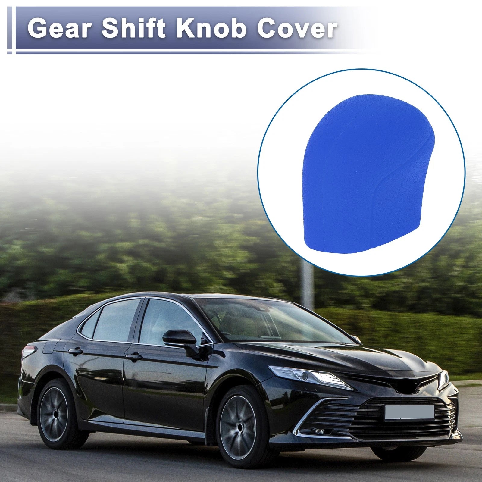 1 Pc Gear Shift Knob Cover for Toyota Camry (2018–2024) - Blue Silicone