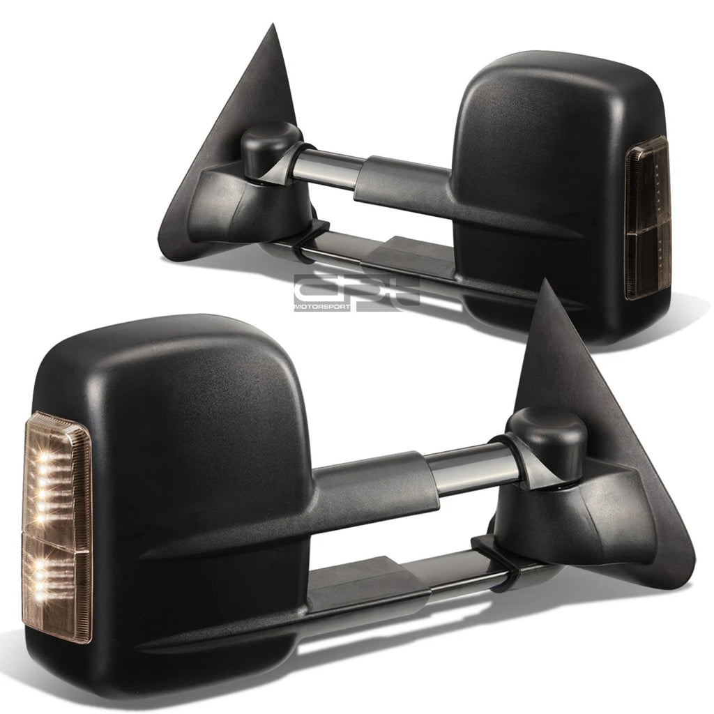 Set of 2 Power Heated Smoked Signal LED Towing Mirrors for Silverado/Sierra (2014–2020)