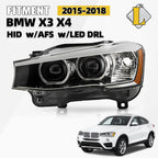 HID Xenon Headlight for BMW X3 X4 F25 F26 (2015–2017) w/ AFS Projector