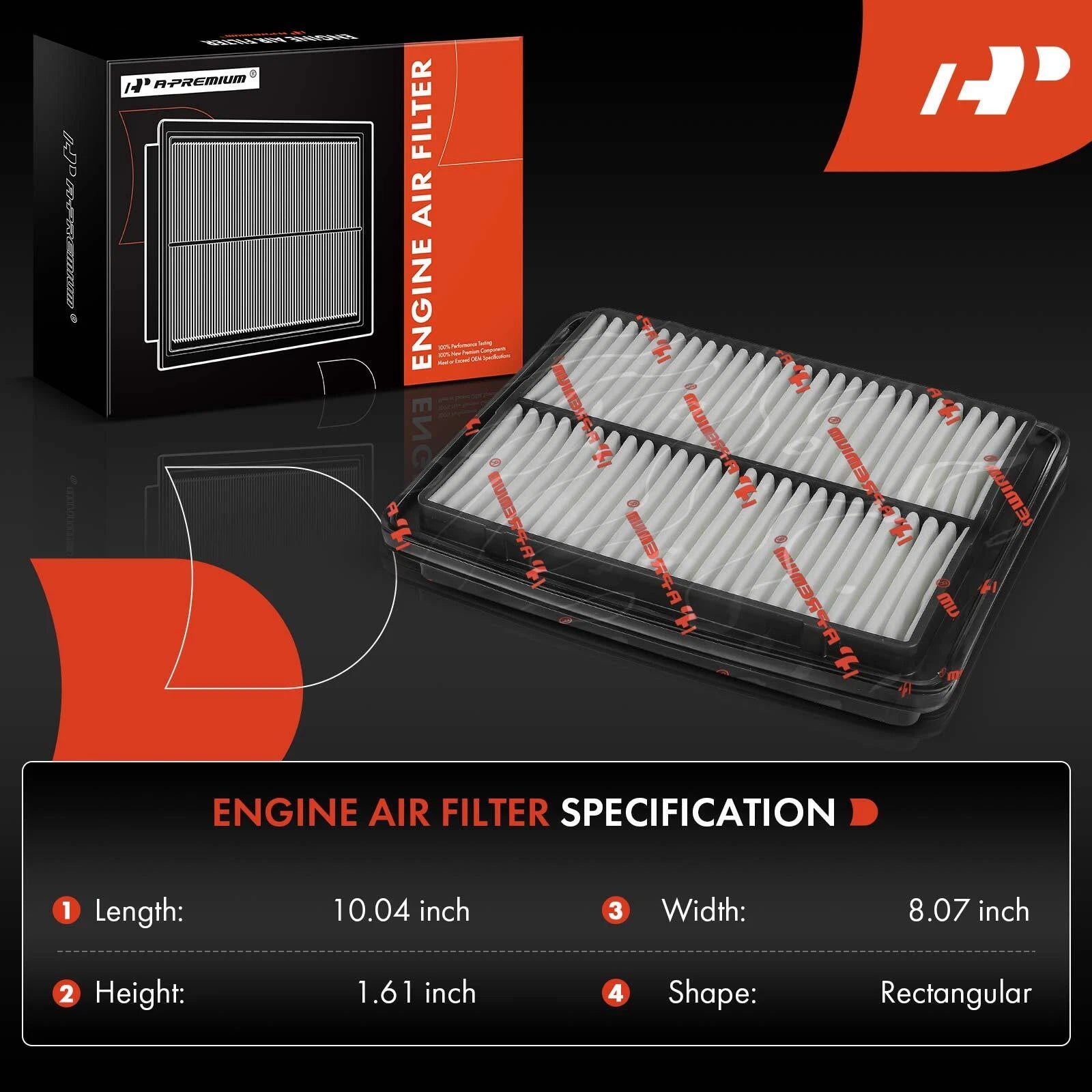 Engine Air Filter for Chevy Tracker, GMC Tracker, Suzuki Sidekick (1989-1995)